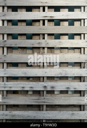 Holz Barriere an der Wand Detailansicht Stockfoto