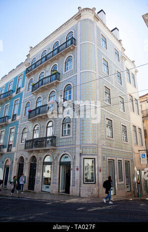 Rua da Misericordia in Lissabon, Portugal Stockfoto