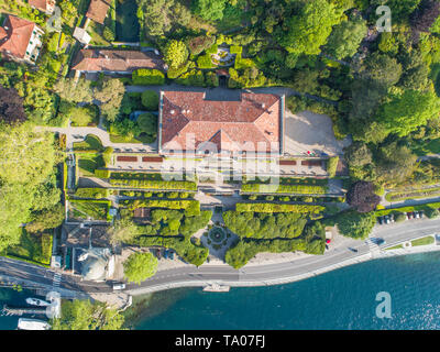 Villa Carlotta Blick von oben, der Comer See - Italien Stockfoto