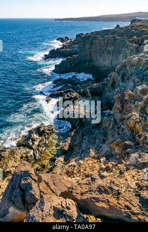 Die Küste von arafo, Teneriffa, Kanarische Inseln. Erstaunliche Momente in La Jaca Stockfoto