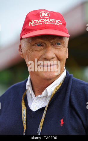 Österreichische ehemalige Formel-1-Pilot Niki Lauda visits Grand Prix der Tschechischen Republik 2015, Tschechische Republik, 16. August 2015, Brünn, Tschechische Republik. (CT Stockfoto