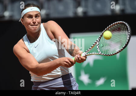 Aryna Sabalenka von Belarus in Aktion während der Match gegen Alize Cornet von Frankreich. Roma 14-05-2018 Foro Italico Internazionali BNL D'Italia Ita Stockfoto