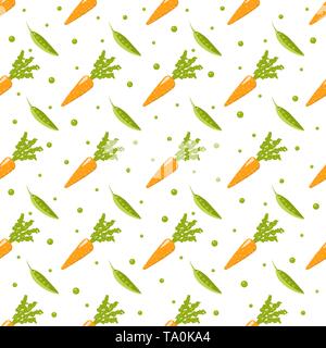 Gesundes Essen Muster auf weißem Hintergrund Stock Vektor