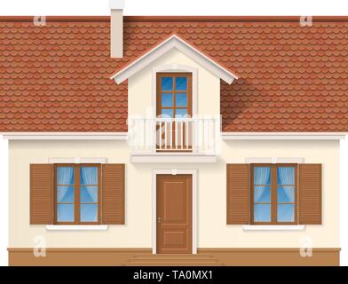 Wohnhaus Fassade. Stock Vektor