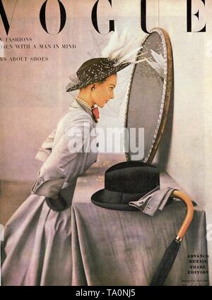 Vogue vordere Abdeckung 1950 Stockfoto