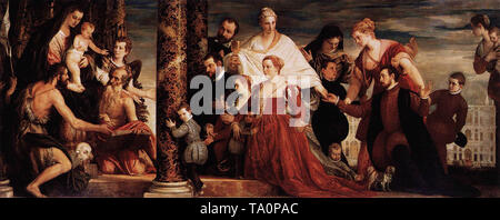 Paolo Veronese - Anbetung Jungfrau Coccina Familie 1571 Stockfoto