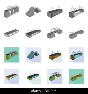 Brücke, modern, Fußgängerzone, montiert, Felsen, Gebäude-, Mobile-, See-, Eisenbahn-, Beton-, Umzugs-, Lift,, Hängen, Eisenbahn, lange, Ziegel, Autobahn, Spalten, Ufer, Fluss, Handläufe, Support, verstellbar, Metall, Alte, Ufer, Wasserfall, Spalte, Straße, Bau, Anschluss, entwerfen, konstruieren, side, Brückenbau, Architektur, Sehenswürdigkeiten, Struktur, Kreuzung, Sicht, Set, Vector, Icon, Illustration, isoliert, Sammlung, Element, grafische Zeichen zusammengesetzt, Vektor, Vektoren, Stock Vektor