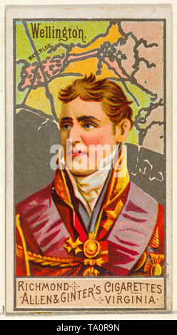 Arthur Wellesley, 1. Herzog von Wellington, Zigarette Karte, Porträt 1888 Stockfoto