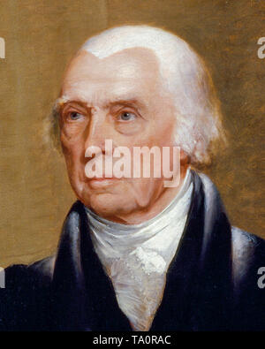 James Madison, Portrait Malerei (Detail) von Chester Harding C. 1829 Stockfoto