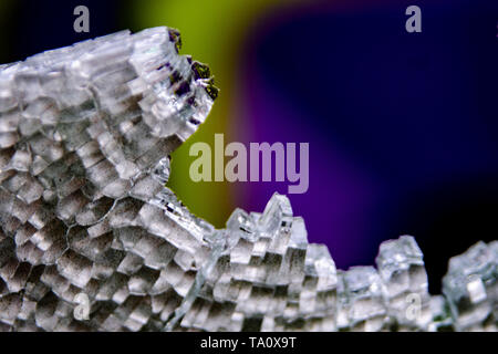 Shatterd Glas. Aus dem Zug auf einen anderen Zug Stockfoto