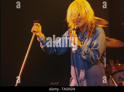 NIJMEGEN, Niederlande - 04. SEPTEMBER: Debbie Harry von Blondie führt live auf der Vereeniging in Nijmegen, Holland am 04. September 1978 (Foto von Gijsbert Hanekroot) *** Local Caption *** Debbie Harry von Blondie Stockfoto