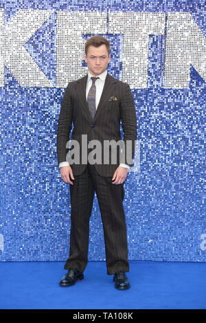 LONDON - 20. MAI 2019: Taron Egerton besucht die Rocketman Film Premiere Stockfoto