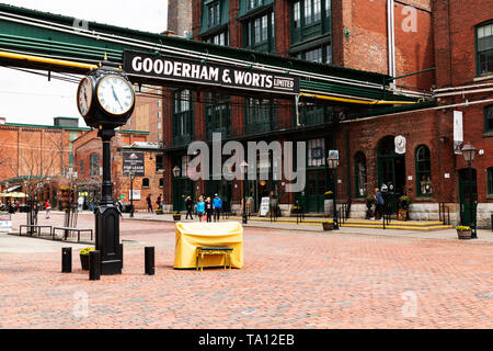 Distillery District Toronto Ontario Kanada Handels- und Wohnviertel. Stockfoto