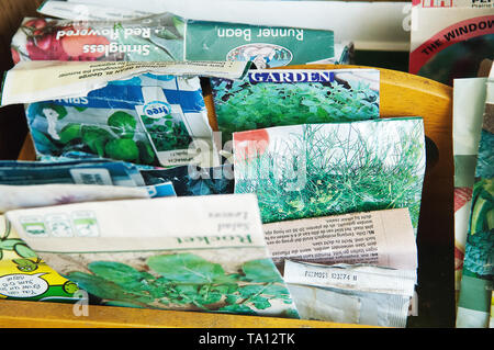 Samentüten Stockfoto