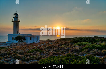 Gerogompos Leuchtturm, der westlichste Punkt in Griechenland, Kefalonia Stockfoto