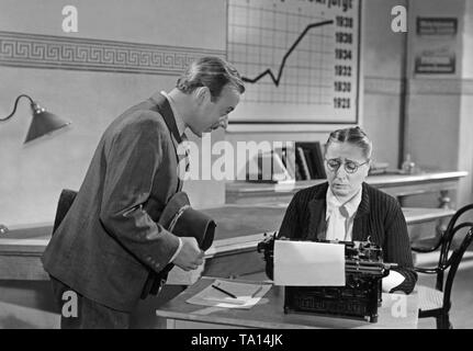 Heinz Ruehmann wie Hermann Knittel in dem Film "Der Gasman" von Carl Froehlich, basierend auf dem gleichnamigen Roman von Heinrich Spoerl. Stockfoto