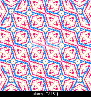 Digitale abstrakte Moderne geometrische nahtlose Muster in gemischten Farben Stockfoto