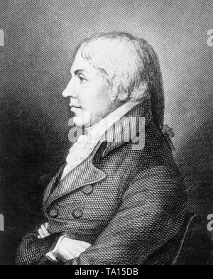 Profil Portrait von Edward Jenner (1749-1823), englischer Arzt und Wissenschaftler, war der Pionier der Pockenimpfstoff, der weltweit erste Impfstoff Stockfoto