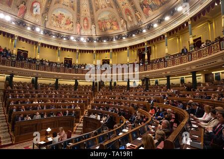 Madrid, Spanien. Mai, 2019 21. im spanischen Parlament in Madrid, Spanien, Dienstag, 21. Mai 2019. (POOL-AP Photo/Bernat Armangue) | Verwendung der weltweiten Kredit: dpa/Alamy leben Nachrichten Stockfoto