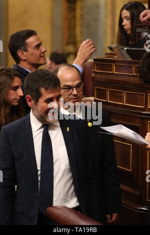 Madrid, Spanien. 21 Mai, 2019. Jordi Sanchez Picanyol Politiker katalanischer Gefangener im spanischen Parlament in Madrid, Spanien, Dienstag, 21. Mai 2019. (Schwimmbad, Reuters. Foto/Sergio Perez) | Verwendung der weltweiten Kredit: dpa/Alamy leben Nachrichten Stockfoto