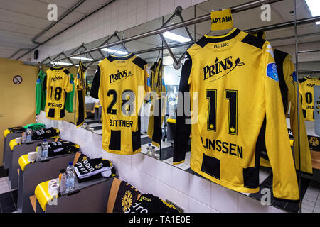 Arnheim, 21-05-2019, niederländischen Eredivisie GelreDome, Saison 2018 - 2019, Shirts von Vitesse in der Umkleidekabine vor dem Spiel Vitesse-Groningen Stockfoto