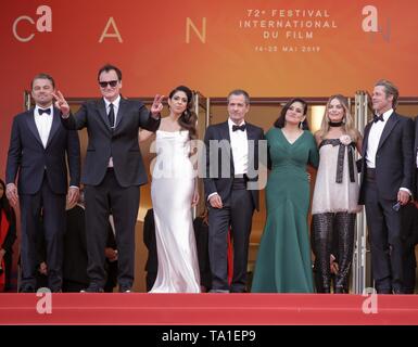 Brad Pitt, Quentin Tarantino, Margot Robbie, Leonardo Dicaprio, 2019 Cannes Stockfoto