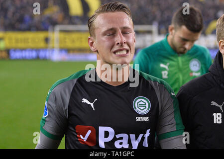 Arnheim, 21-05-2019, niederländischen Eredivisie GelreDome, Saison 2018 - 2019 FC Groningen player Kaj Sierhuis nach dem Spiel Vitesse - FC Groningen 3-1 enttäuscht Stockfoto