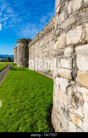 Beaumaris ANGLESEY Wales 12. Mai 2019 13./14. Jahrhunderts Beaumaris Castle Stockfoto