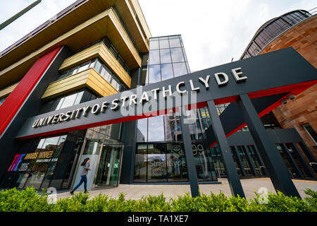 Blick von der Universität Strathclyde Business School in Glasgow, Schottland, Großbritannien Stockfoto