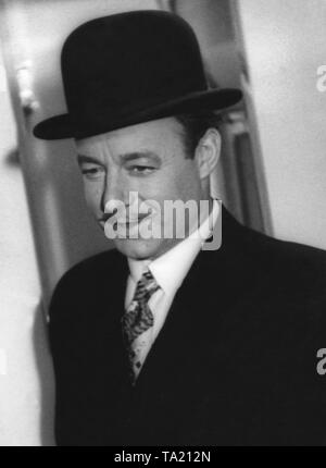 Heinz Ruehmann wie Hermann Knittel in dem Film "Der Gasman" von Carl Froehlich, basierend auf dem gleichnamigen Roman von Heinrich Spoerl. Stockfoto