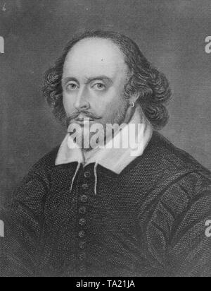 William Shakespeare ist ein Englischer Dramatiker, Schauspieler und Dichter, der geboren wurde in Stratford-upon-Avon auf 23,4. (Auf 25,4 getauft.) 1564, starb er am 23.4.1616. Seine Herkunft und sein Leben sind weitgehend unbekannt. Bisher angenommen Einzelheiten über sein Leben (Vater Mitglied der Handschuh Entscheidungsträger Gilde in Stratford, ehe im Jahr 1582) wurden noch nicht durch neuere Forschungen bestätigt. Ab 1589 war er in London, ab 1594 gehörte er dem Theater Gruppe das Chamberlain's Men (seit 1603 König von Männern), wo er während seiner gesamten theatralische Karriere blieb. 1599 wurde er Partner im Globe Theatre, in Stockfoto