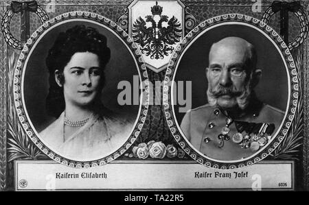 Kaiser Franz Joseph I (1830-1916) und Kaiserin Elisabeth von Österreich (1837-1898). Stockfoto