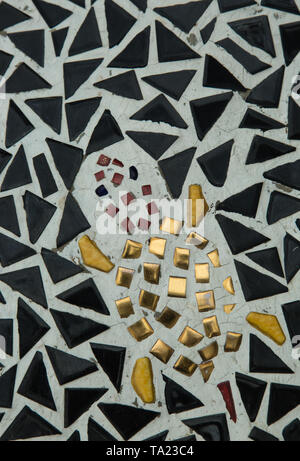 Buntes Mosaik Pflastersteine Hintergrund Stockfoto
