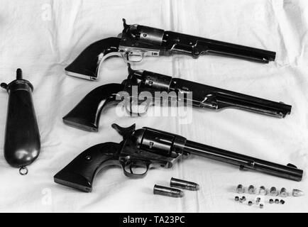 Colt revolver aus dem 19. Jahrhundert. Stockfoto