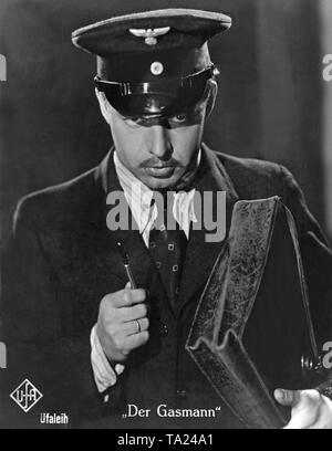 Heinz Ruehmann wie Hermann Knittel in dem Film "Der Gasman" von Carl Froehlich, basierend auf dem gleichnamigen Roman von Heinrich Spoerl. Stockfoto