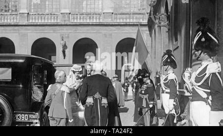 Besuch der Königlichen herrschende Paar im Vatikan nach dem Abschluss der Lateranverträge, die Enden der 60-jährige Konflikt zwischen der Kirche und dem italienischen Staat. Stockfoto