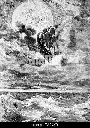 Jules Verne, "Von der Erde zum Mond": Ankunft der Rakete ...
