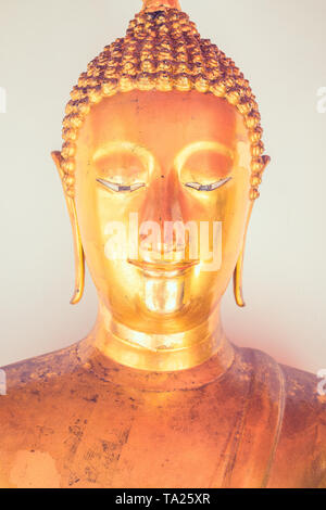Close-up Leiter der alte Buddha Statue in Thailand Stockfoto