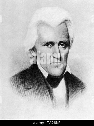 Andrew Jackson (1767-1845), der 7. der Präsident der Vereinigten Staaten zwischen 1829 und 1837. Stockfoto