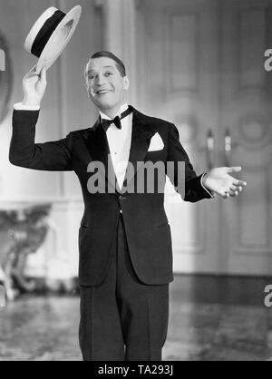 Maurice Chevalier (1888-1972), französischer Chanson Sänger und Schauspieler. Stockfoto
