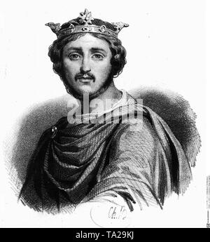 Richard I, wie Richard Löwenherz, König von England von 1189 bis 1199 bekannt. Stockfoto