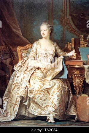 Porträt der Madame de Pompadour (chief Herrin von Louis XV) von Maurice Quentin De La Tour, 1755 Stockfoto