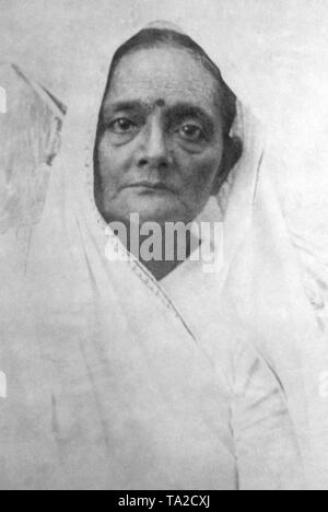 Kasturba Gandhi, Mahatma Gandhi's Frau, werden an der Tagung der Liga der internationalen Frauen für Freiheit in Dublin, Irland. Stockfoto