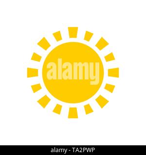 Einfache flache Design sun Symbol. Vector Illustration Stock Vektor