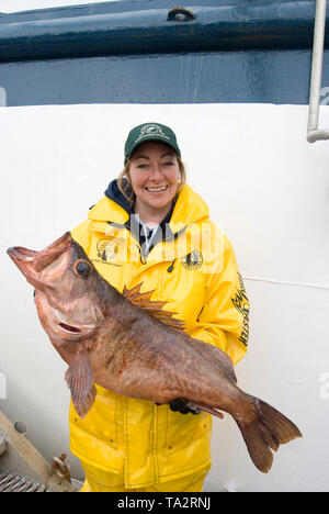 Fischerei auf Langara Island, Haida Gwaii. vormals auf den Queen-Charlotte-Inseln im Norden von British Columbia. Stockfoto