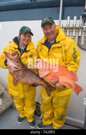 Fischerei auf Langara Island, Haida Gwaii. vormals auf den Queen-Charlotte-Inseln im Norden von British Columbia. Stockfoto