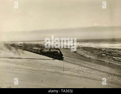 Die otavi Bahnhof in der Walvis Bay in der Nähe von Swakopmund, die in der ehemaligen deutschen Kolonie Deutsch Südwestafrika. Stockfoto