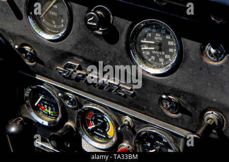 1970 Mark 4 Austin Healy Sprite Innenraum Stockfoto