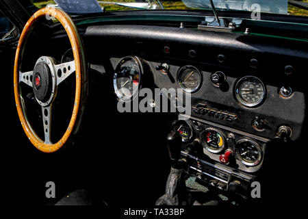 1970 Mark 4 Austin Healy Sprite Innenraum Stockfoto