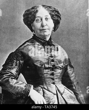 Porträt der französischen Schriftstellerin George Sand von Fotografie Nadar, 1866 Stockfoto